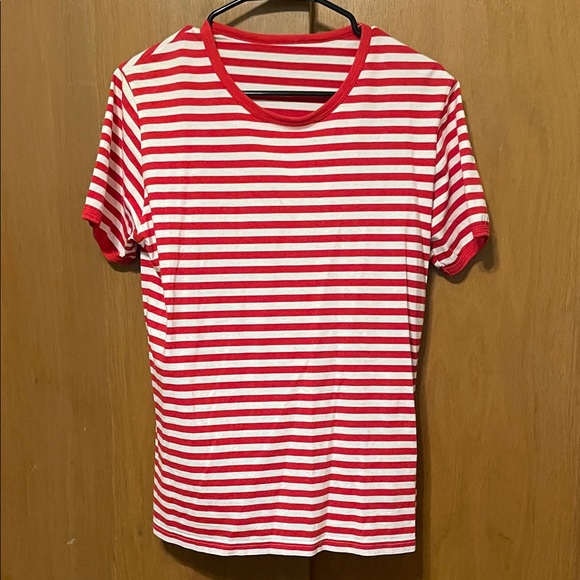 Red and White Striped T-Shirt - Picture 1 of 2